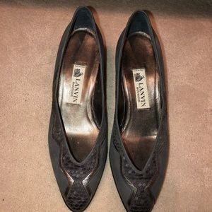 Lanvin Gray and back heels